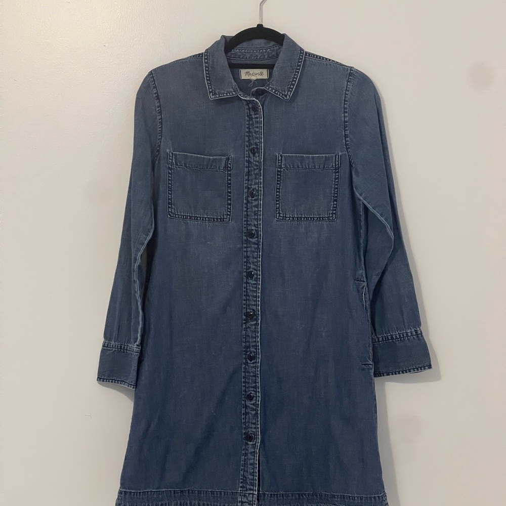 Madewell Indigo Denim Shirt Dress